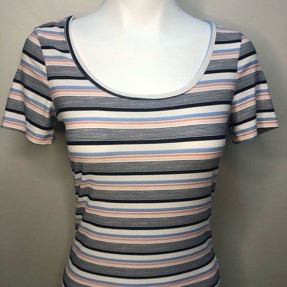 Ardene Striped Multicolour Tshirt Dress Size Medium - Picture 2 of 7
